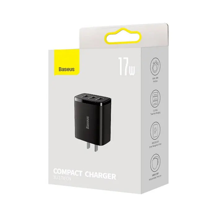 Baseus Compact Charger 3U 17W CN Awais Mobiles