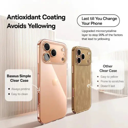 Baseus Simple Phone Case for iPhone 17 Series Clear Awais Mobiles
