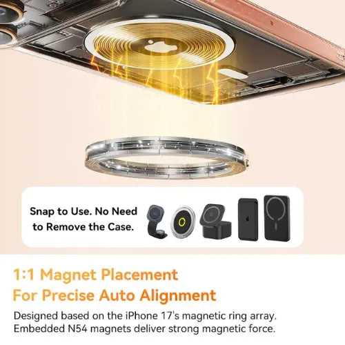 Baseus Crystal Slim Magnetic Phone Case for iPhone 17 Series Clear Awais Mobiles