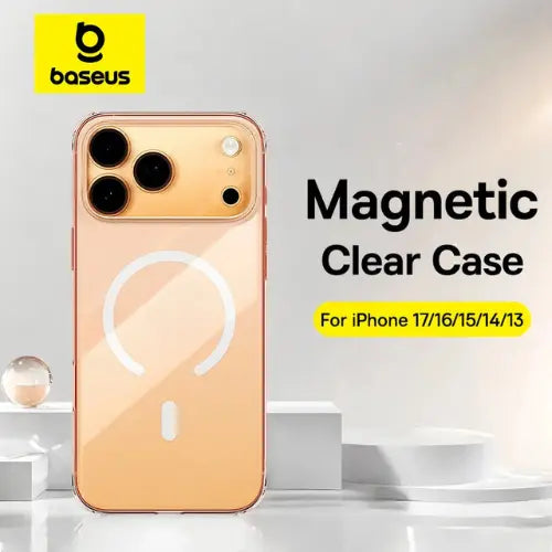 Baseus Crystal Slim Magnetic Phone Case for iPhone 17 Series Clear Awais Mobiles
