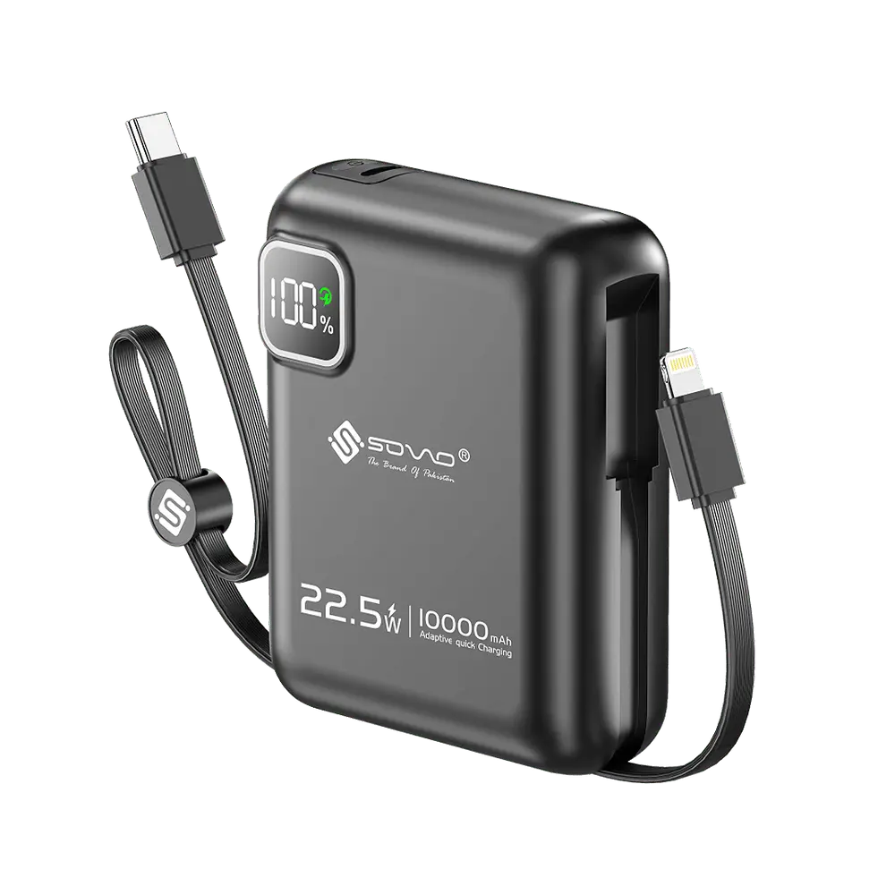 Sovo Robo SPB-610 10000mAh Wireless Powerbank 22.5W Awais Mobiles
