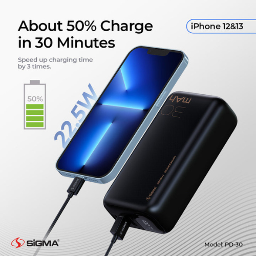 Sigma Shaheen Power Bank 30000mAh PD-30 Awais Mobiles