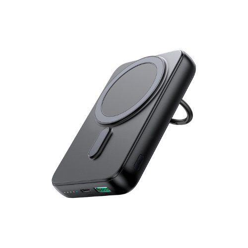 Joyroom 10000mAh JR-W050 Magnetic Wireless Power Bank – 20W, Ring Holder, Black