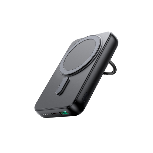 Joyroom 10000mAh JR-W050 Magnetic Wireless Power Bank – 20W, Ring Holder, Black Awais Mobiles