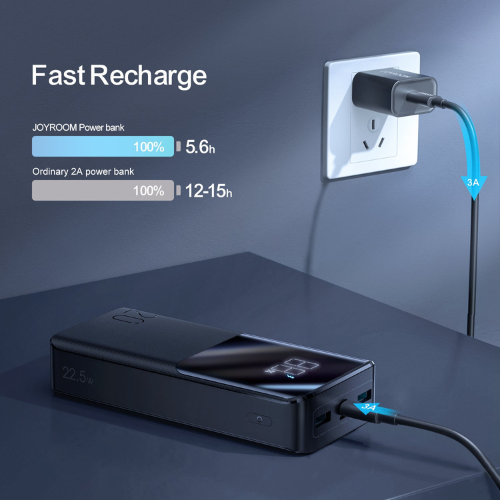 Zoom                 JOYROOM JR-QP192 22.5W Power Bank 20000mAh|Black Awais Mobiles