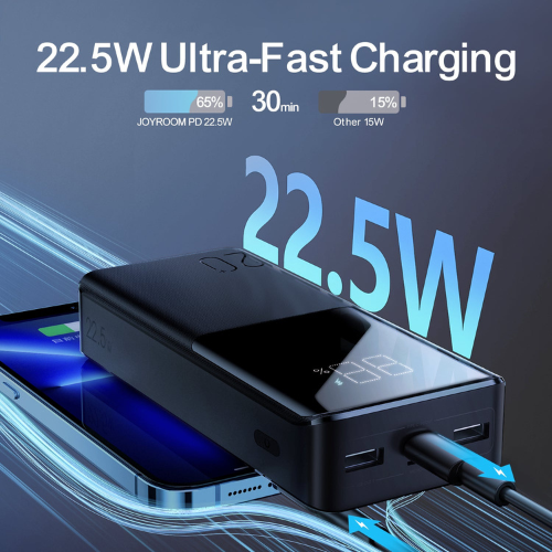 Zoom                 JOYROOM JR-QP192 22.5W Power Bank 20000mAh|Black Awais Mobiles