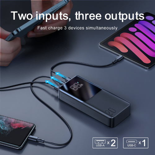 Zoom                 JOYROOM JR-QP192 22.5W Power Bank 20000mAh|Black Awais Mobiles