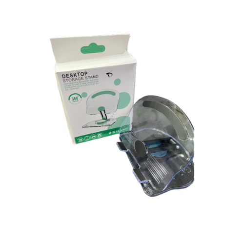 Desktop Storage Stand Fashion Acrylic Transparent 360 Degree Rotatable Foldable Awais Mobiles