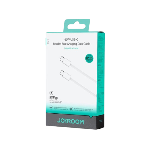 Joyroom S-A45 Ben Series 60W Braided USB-C to USB-C Fast Charging Cable 1m Awais Mobiles