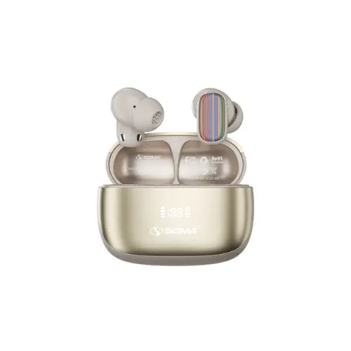 SiGMA Wireless Earbuds A-1 ANC+ENC Golden Awais Mobiles