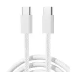 s a45 ben series braided 60w fast charging data cable (type c to type c) 1m white