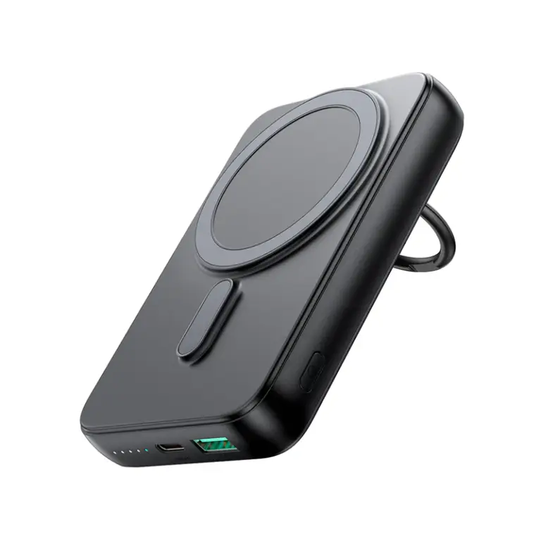 joyroom jr w050 20w magnetic suction ring holder wireless charging power bank 10000mah